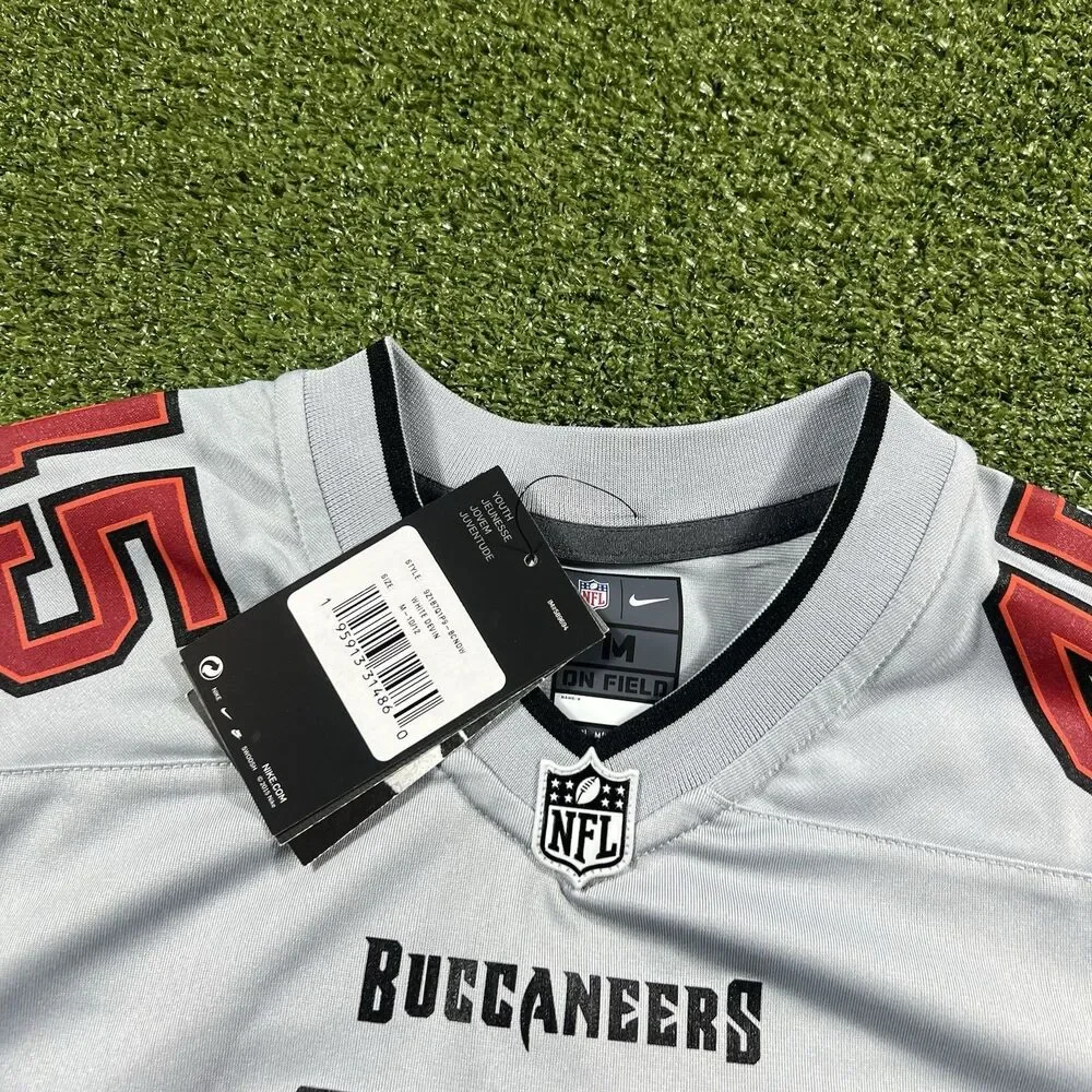 Nike Tampa Bay Buccaneers Devin White Jersey Youth M Gray #45 NFL NWT